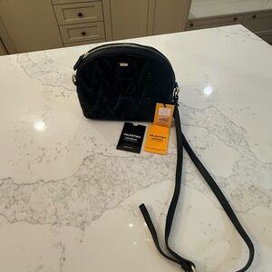 Valentino Diana Studded Black quilted  Crossbody Bag